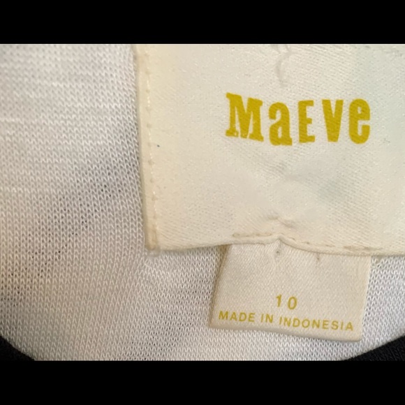 Maeve anthropologie black and white striped dress - Picture 5 of 9